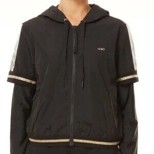 Liu.Jo Milano black hooded nylon sports jacket size L